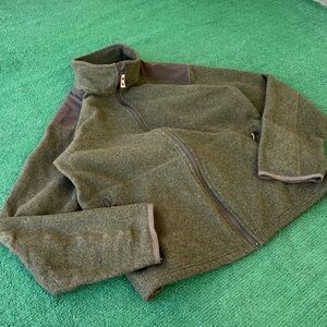 Fjallraven men’s zip up fleece jacket in green